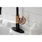 Kingston Brass KSD2237RX Single-Handle Bathroom Faucet with Push Pop-Up, Matte Black/Rose Gold KSD2237RX - alternate 2